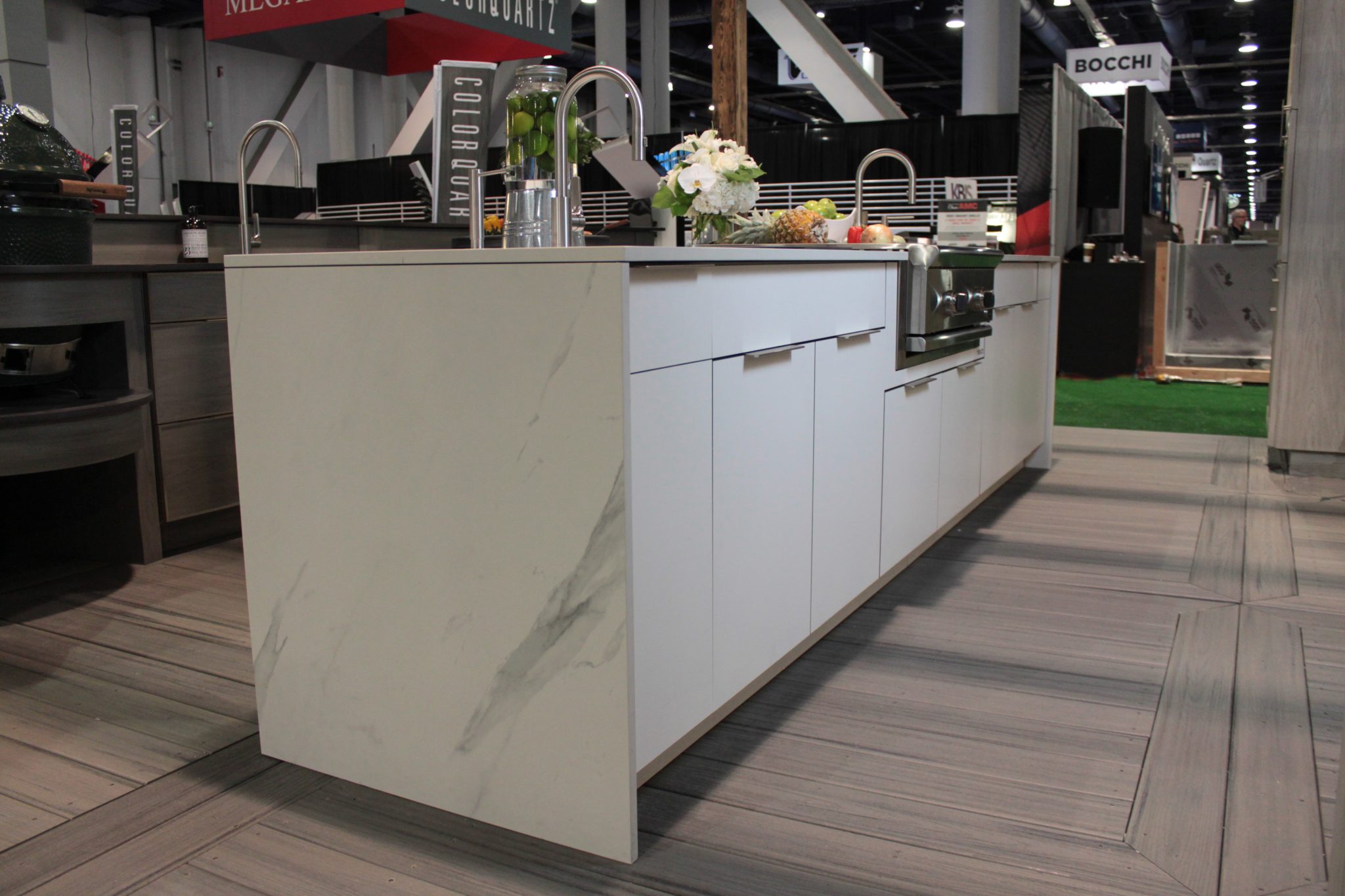 Contemporary White With Marbled Finish 
