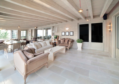 Italian Limestone Flooring & Lounge Interior Project.