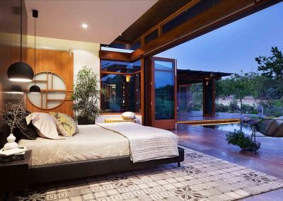 Orient Bedroom Design To Patio.