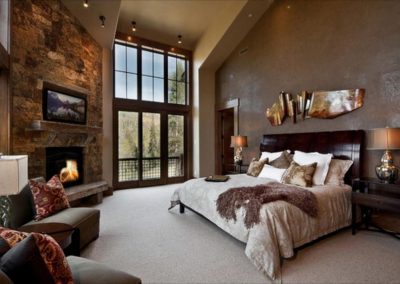 Stone Timber & Rustic Finishing In The Bedroom.