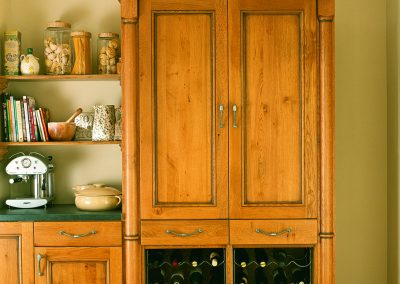 Character Oak Doored Dresser & Wine Storage.