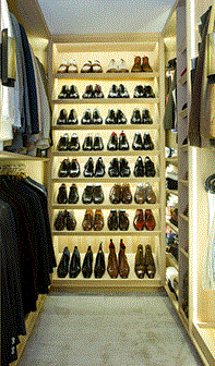 Gent's Luxury Shoe Storage.