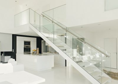 Steel Staircase Designed In White.