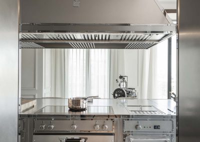 Traditional Finished Steel Appliance Fusion In Kitchen Island.
