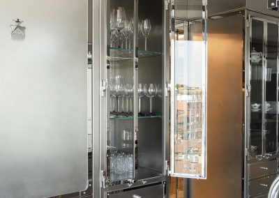 Traditional Finished Steel Glazed Tall Cabinet Glass Store Display