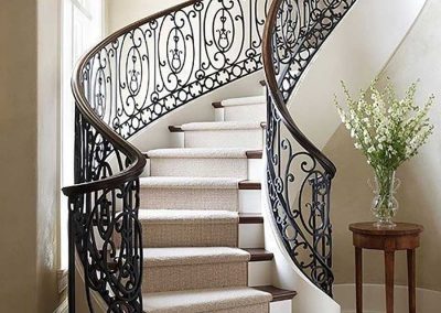 Wood Metal & Dry Wall Curved Stair Case Design.