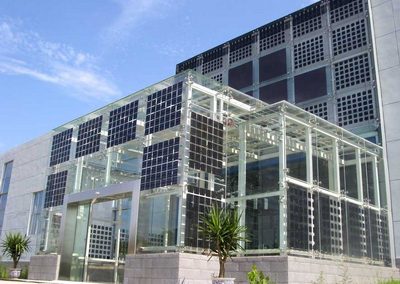 BIPV Glass Featured Ingrated Modern Building.