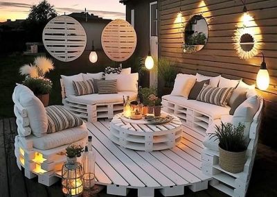 Pallet Patio In White.