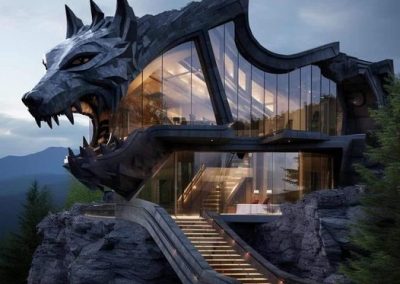 Wolf Rock Concept Sculptured Home.