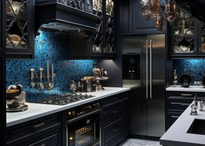 Charcoal Kitchen & Blue Granite Finish.