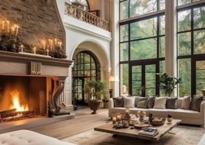 Classic Open Fire Living Room.