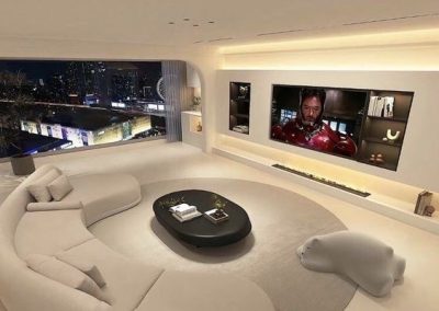 Home Cinema In Cream With A View.