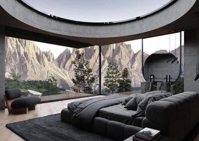 Mountain View Bedroom Design.