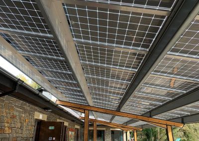 Steel On Timber Solar Canopy.