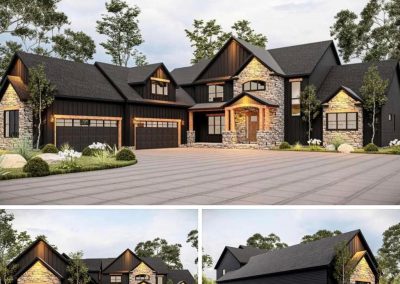 Stone House Design With Solar Roof Tiles.