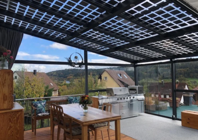 Solar Glass House Project Installed With One of Our Outdoor Kitchens..