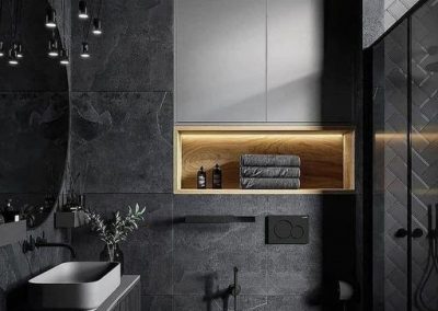 Slate Grey Bathroom Decor Project.
