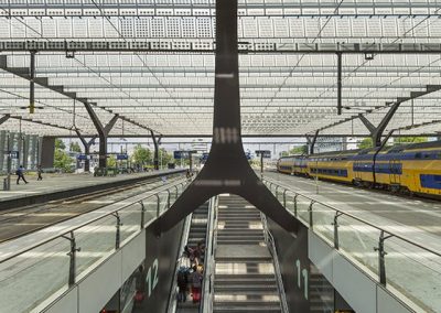 Rotterdam Railway Station Solar Roof Over Platform